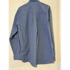 Wrangler Riata Men's XLarge Long Sleeve Button Down Blue and Gray Plaid Shirt